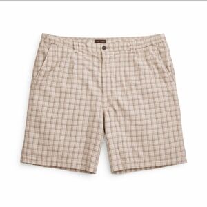 DXL Oak Hill Tan Plaid Classic Mens Big & Tall Cotton Golf Shorts Sz 50